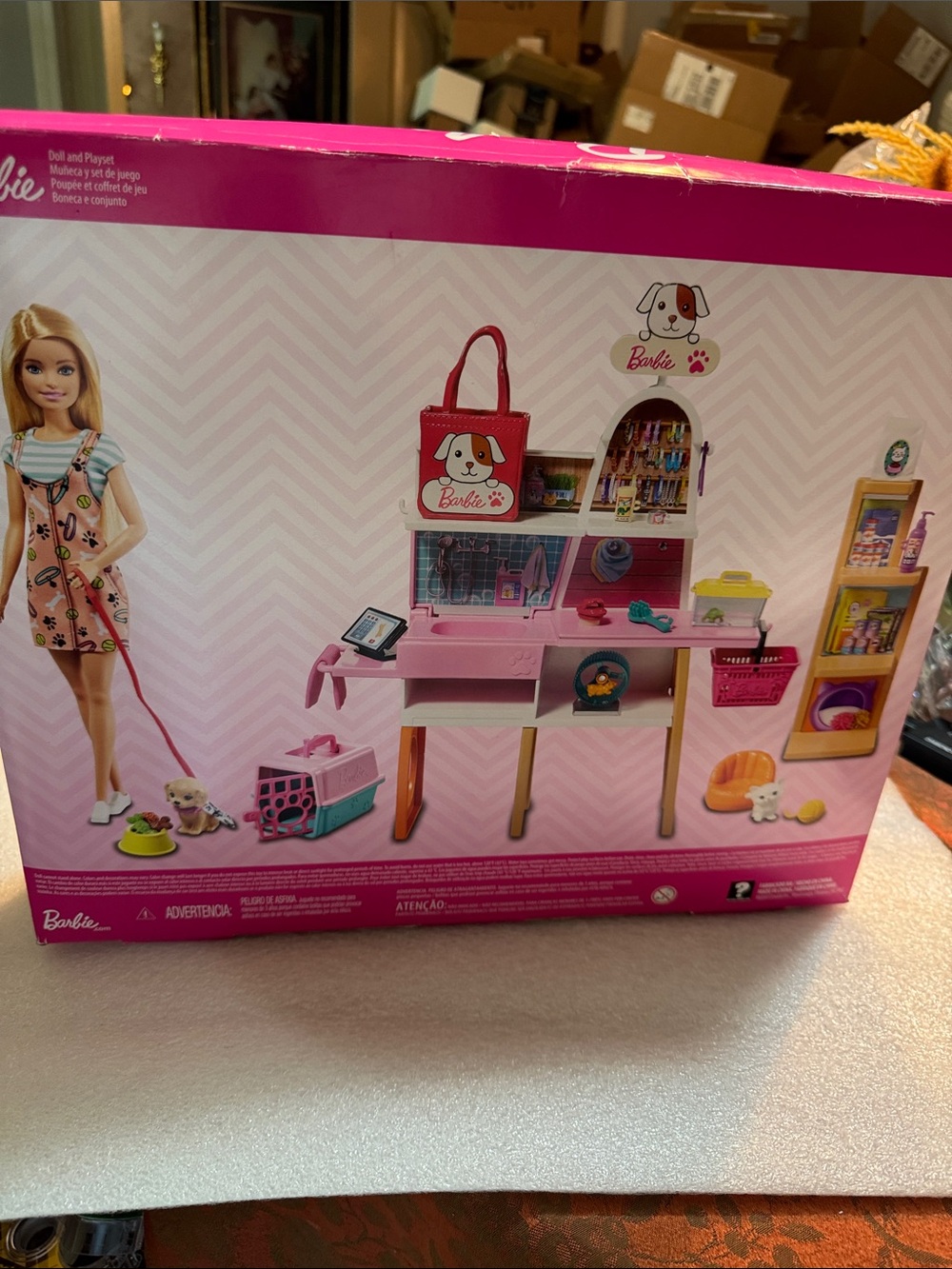 New Barbie Pink and Turquoise Pet Grooming Playset with Doll - Picture 9 of 9